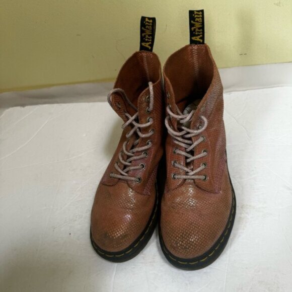 Dr Martens Pascal Iridescent Leather Mermaid Metallic Combat Hiking 7 Boots 1460 - Picture 4 of 16